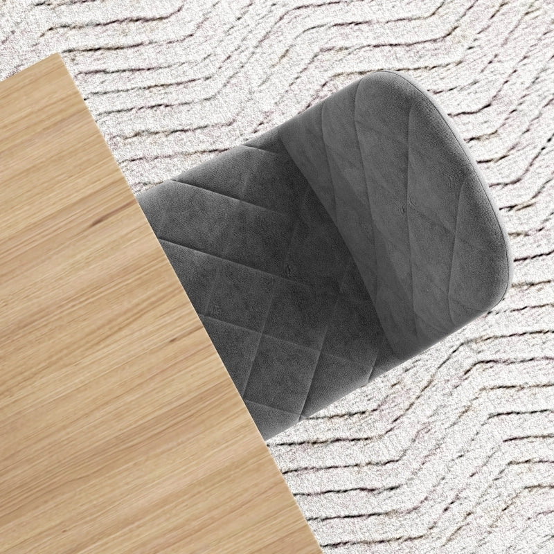 SEDIA DA PRANZO Set da 4 pezzi 45x54x87 cm Grigio effetto velluto struttura in acciaio