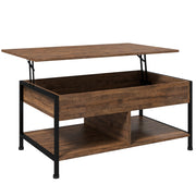 Tavolino da salotto con ripiani ¨C zephmum ¨C 100x80x60 cm marrone nero