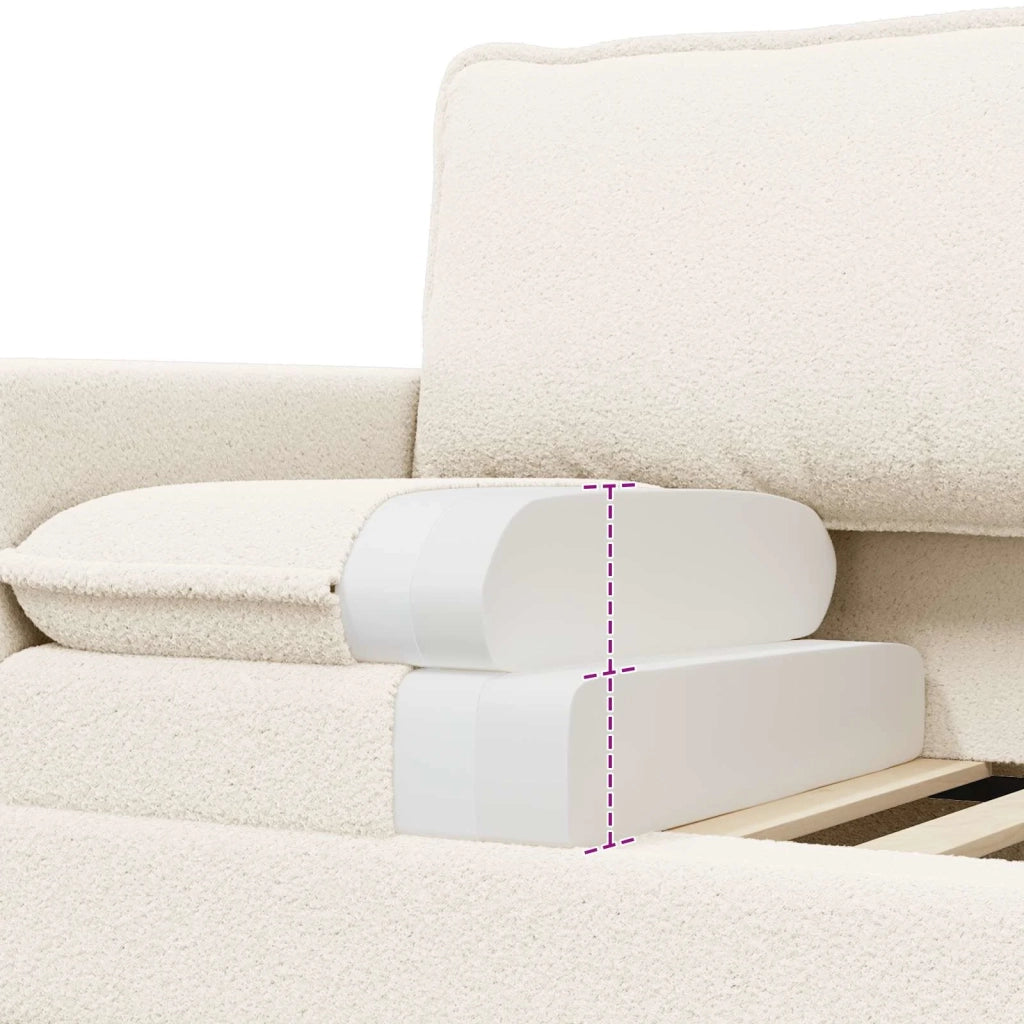 Set di divani 2 pz Crema Tessuto 3417036