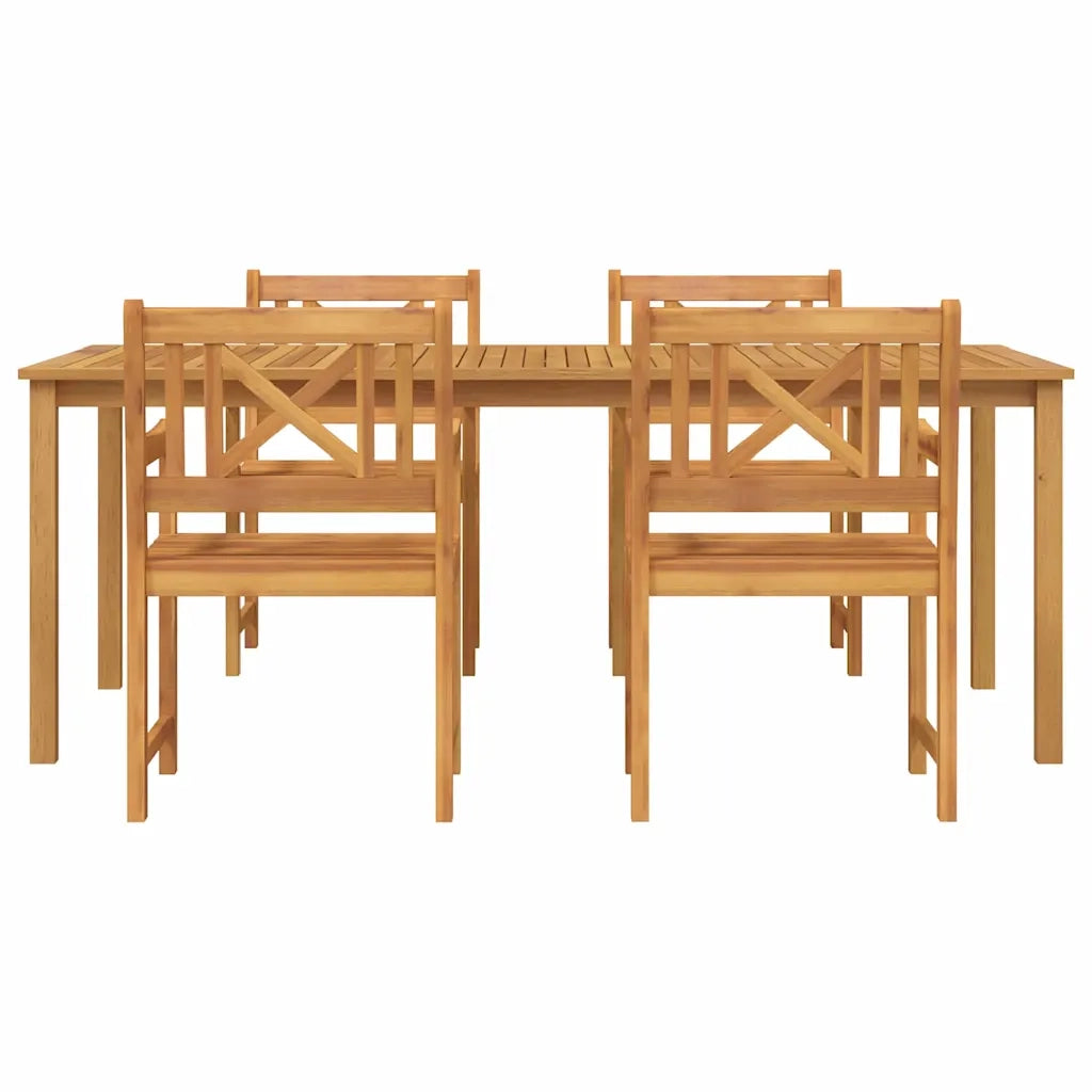 Set da Pranzo per Giardino 5 pcs Marrone 3375652