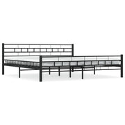 Letto matrimoniale | Letto per adulti | Giroletto Nero in Acciaio 200x200 cm
