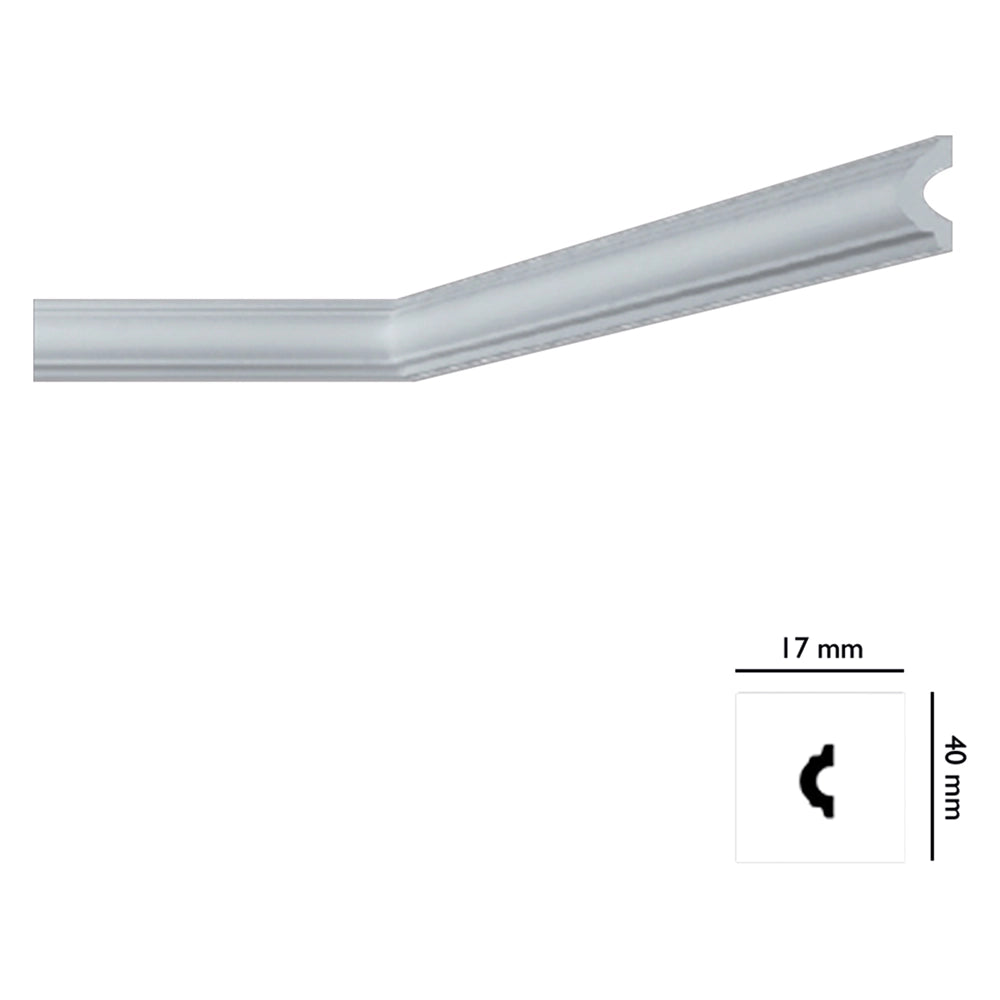 110pz cornice decorativa per soffitto mod. i745 - mm 17 x  40 cod:ferx.913124nlm