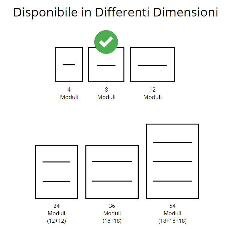 Marlanvil centralino parete grigio 4/8 moduli stagno ip65 modello 9208