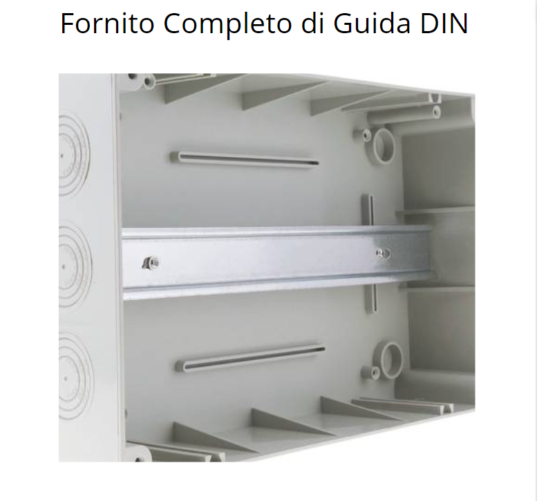 Marlanvil centralino parete grigio 4/8 moduli stagno ip65 modello 9208