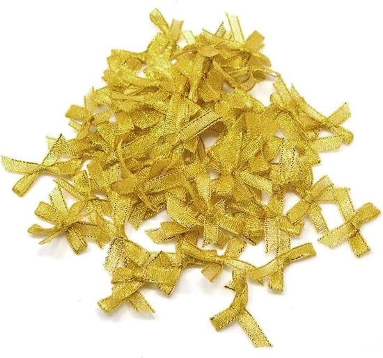 100 pezzi di mini lana di seta per creare strisce - DIY per decorazioni di matrimonio e Natale in oro.