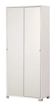 Armadio 2 Ante Scorrevoli 82x190x42 cm Bianco Fiammato