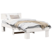 Letto singolo | Letto per adulti | Struttura del letto Bianco 80 x 200 cm Pino massello