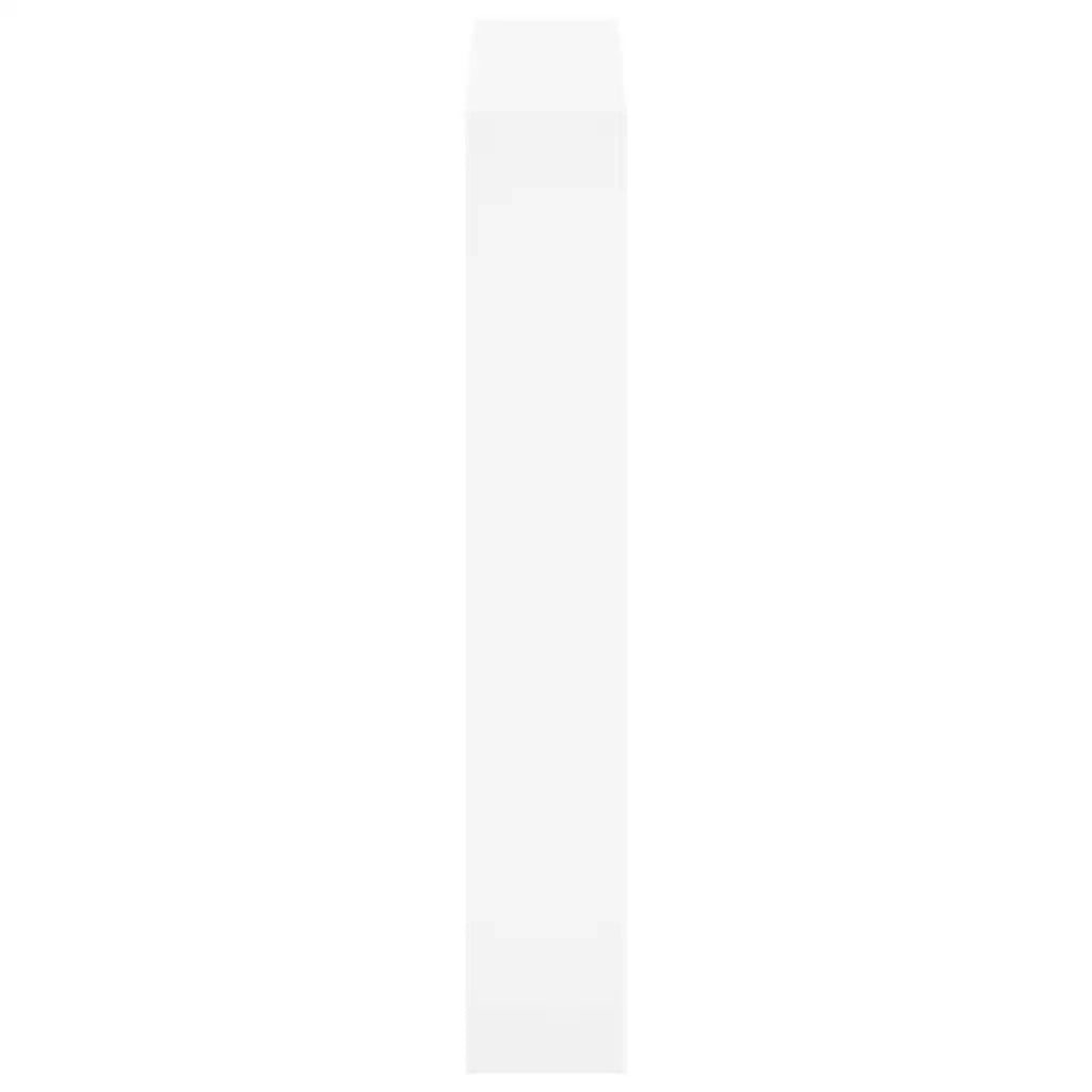 Scarpiera con Specchio 3 Strati Bianco Lucido 63x17x102,5 cm 342637