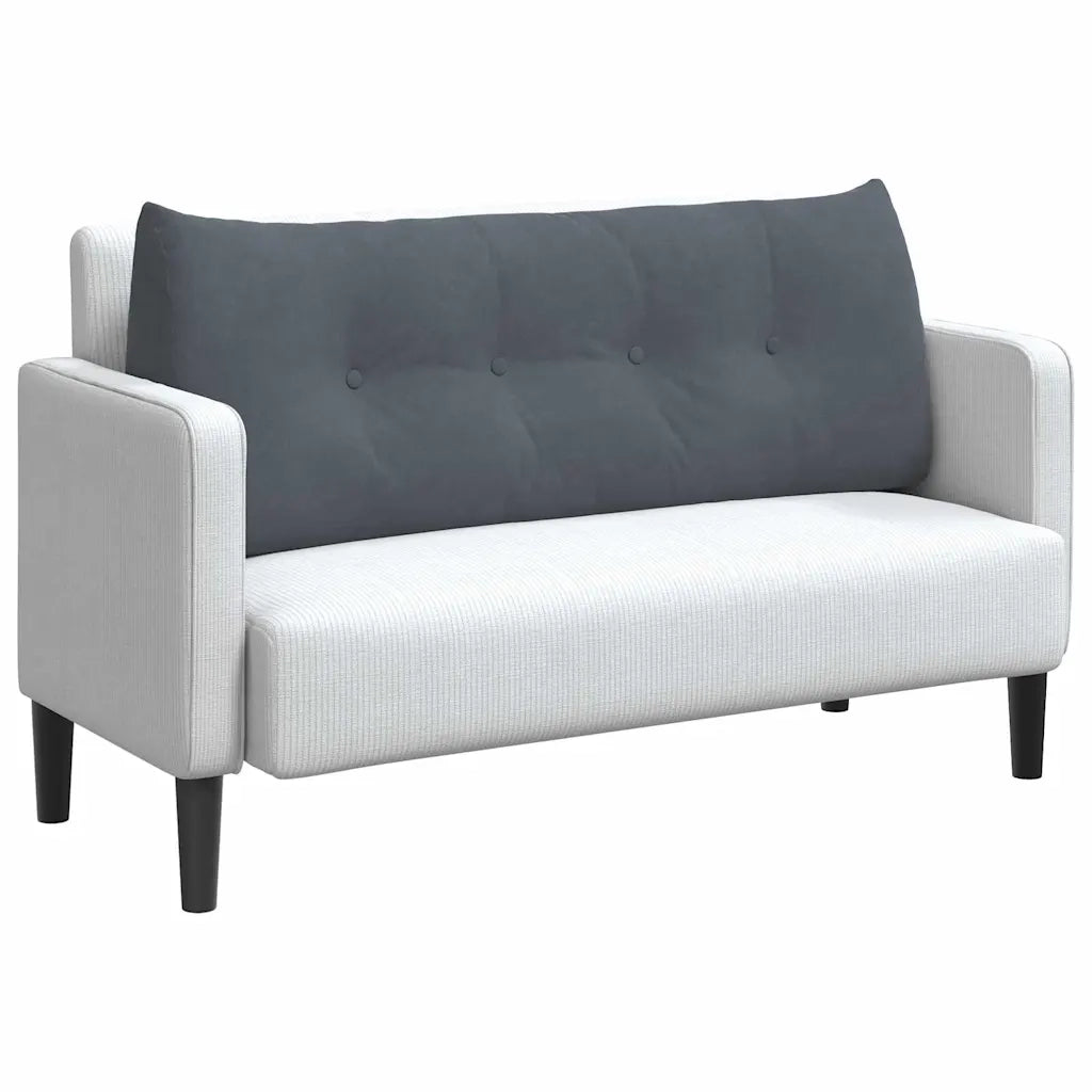 Cuscino per Schiena Grigio scuro 120 x 24 x 50 cm Velluto 42014488