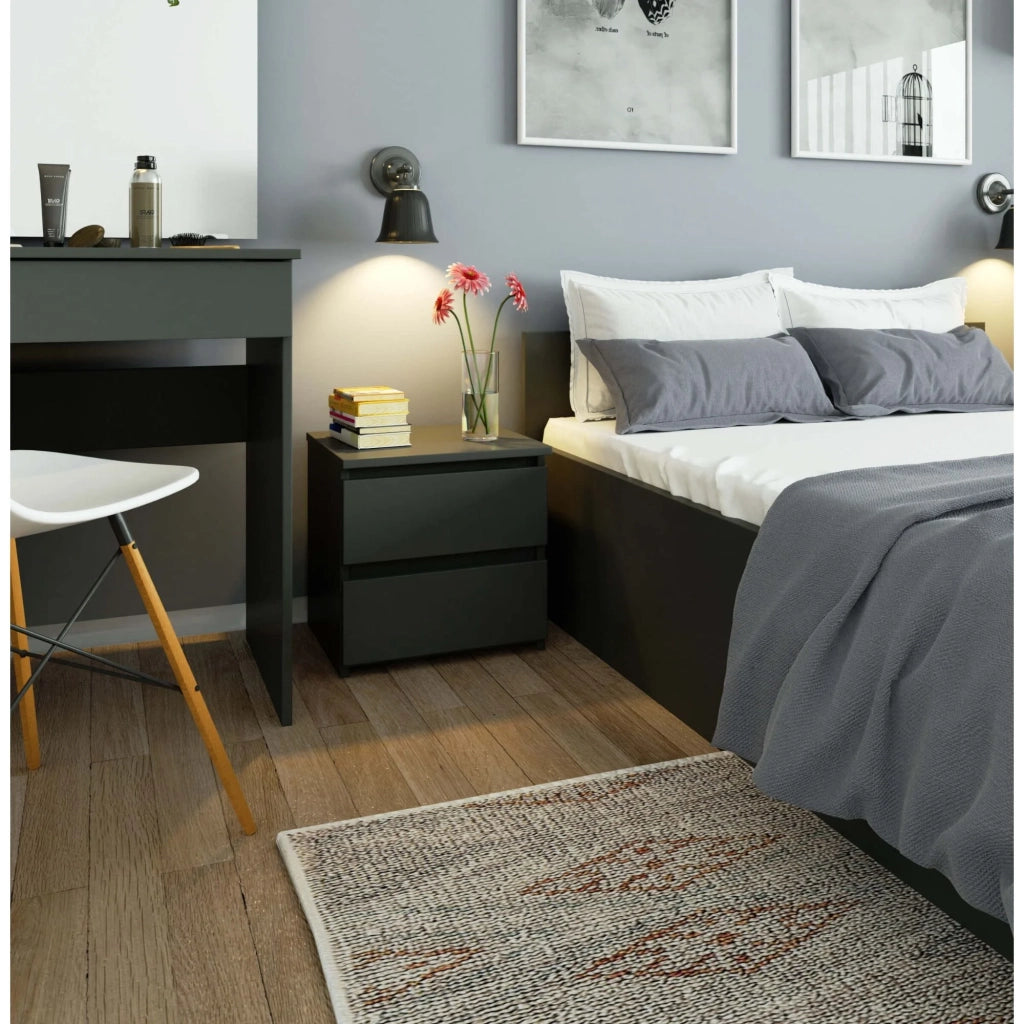 Comodino AKORD CL2 Grigia Grafite 40 cm 2 cassetti 40x35x40 cm