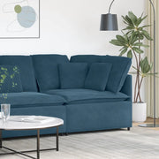 Divano da Giardino-Modulo Angolare Divano Modulare con Cuscini Blu 100 cm 323783