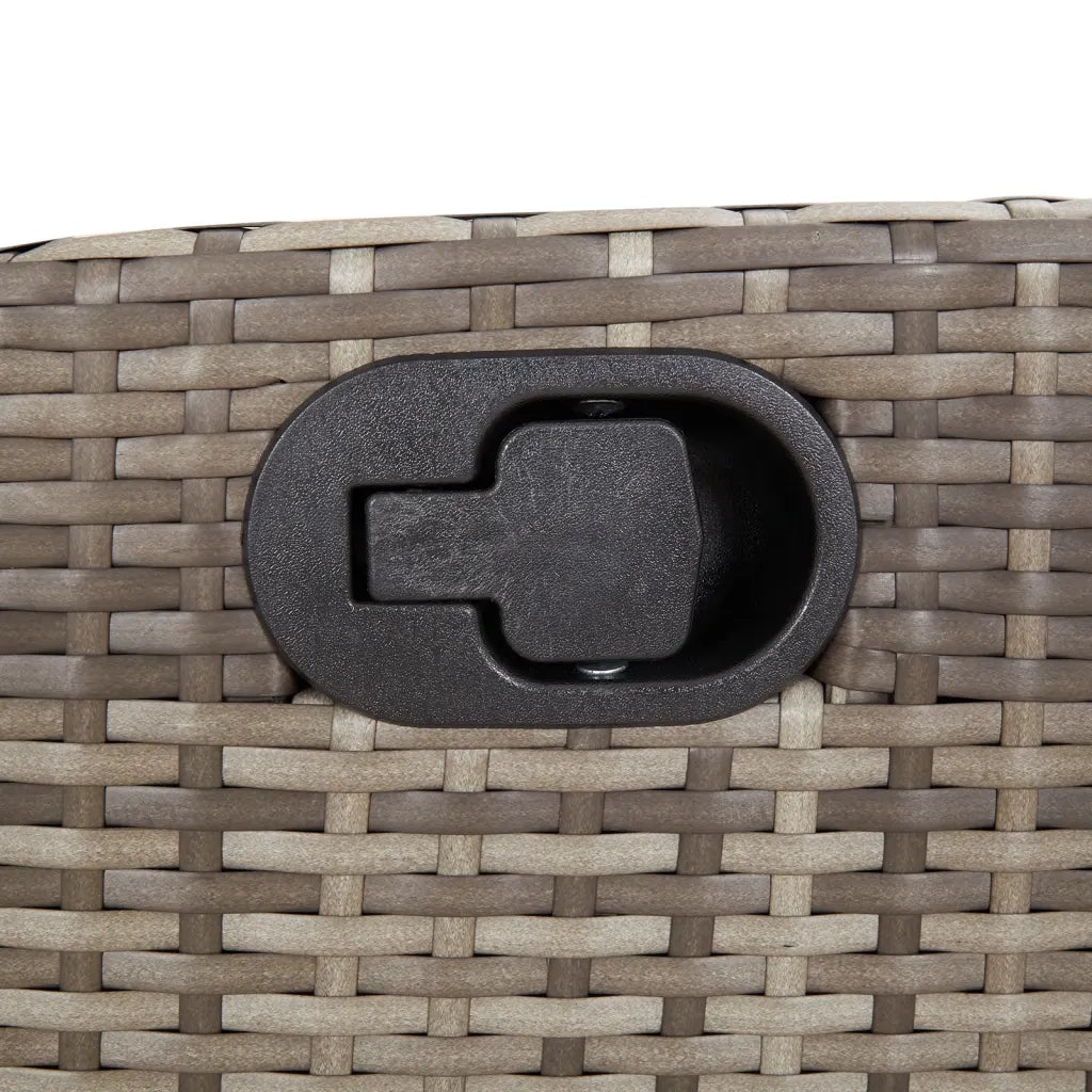 Set da Pranzo da Giardino 9 pz con Cuscini in Polyrattan Grigio 3213331