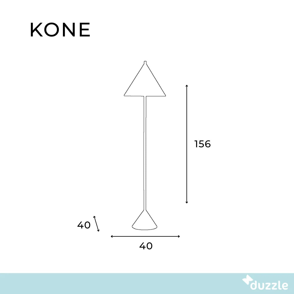 Lampada da terra Kone in metallo nero | Duzzle