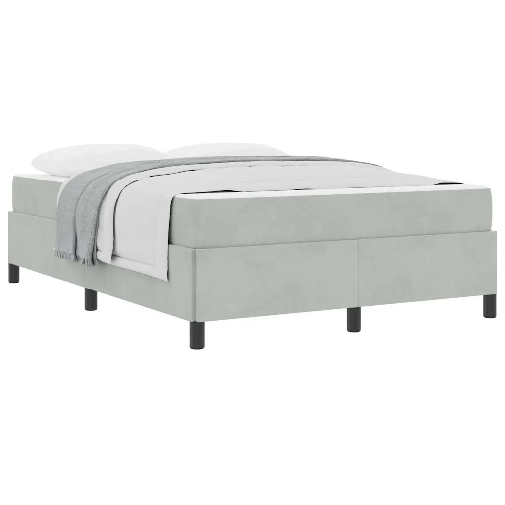 vidaXL Struttura del letto Grigio chiaro e Grigio 140 x 190 cm Velluto