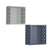 Set 2 Mensole a Cubo Missouri in Legno Blu e Verde