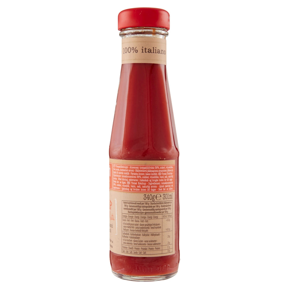 Mutti ketchup di pomodoro italiano in bottiglia di vetro da 300 grammi