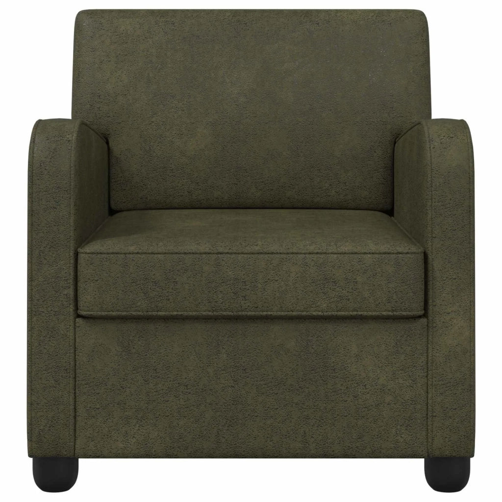 Poltrona Verde militare Pelle Scamosciata Sintetica 42043426