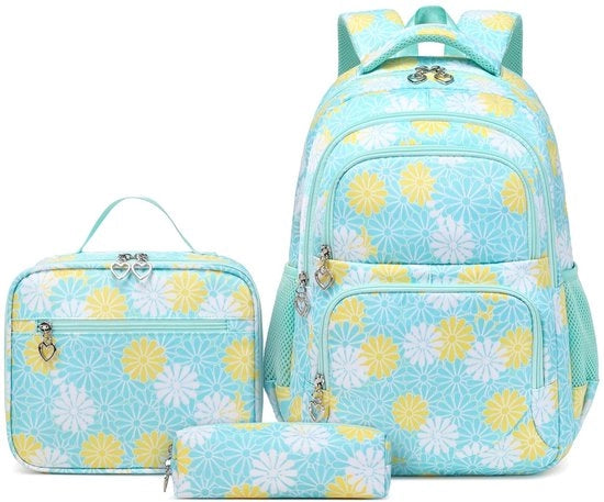 Set di 3 Borse per Bambina - Impermeabili - Borse da Scuola - Borse da Giorno - Multifunzionali - Resistenti e Sfusi