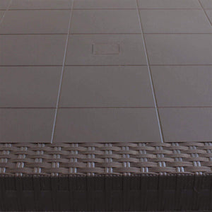 Tavolo Houston 150x90x74 h cm in Wicker Marrone