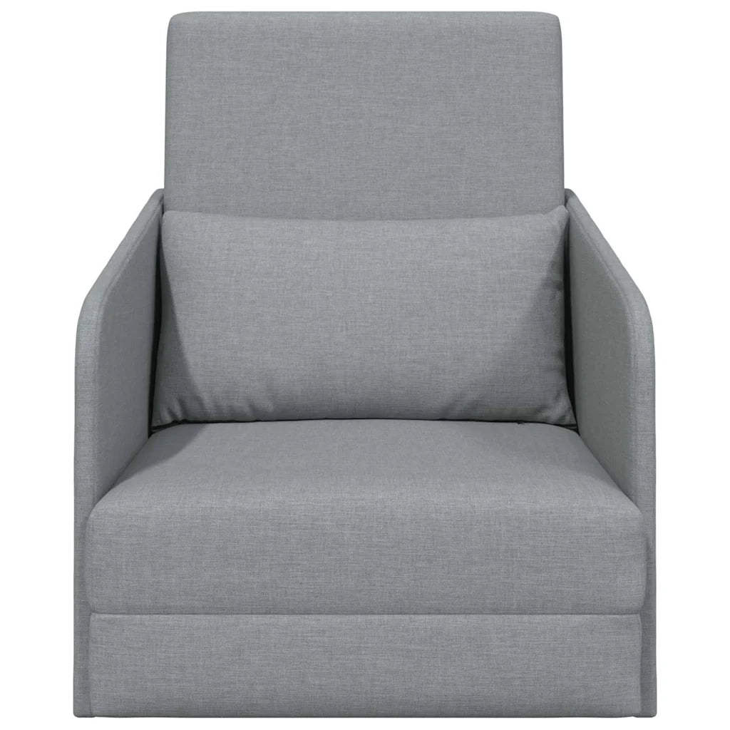 Divano letto-Sofa Letto-Daybed Grigio chiaro 65 x 80 x 83 cm Tessuto