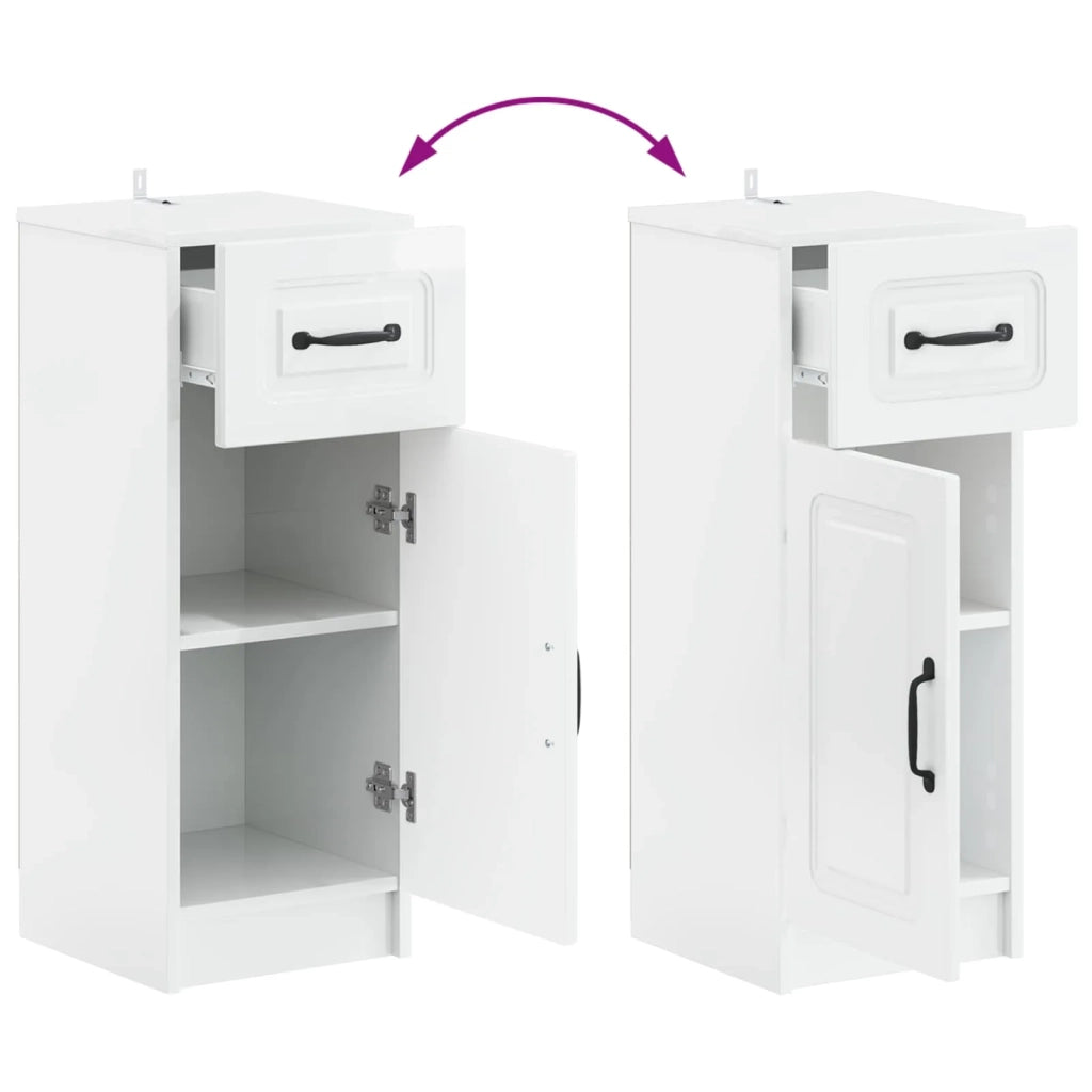 Mobiletto da Bagno UTRECHT Bianco Lucido 30 x 31 x 77 cm 897709