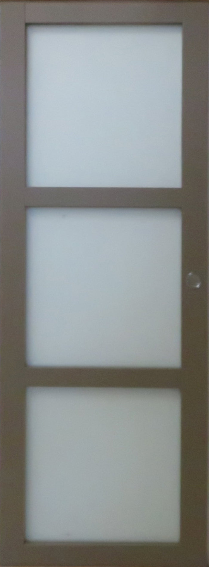 Porta Scorrevole Marrone Vetro Ral7006 H204 x L83 + Rullo + 2 gusci