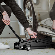 Sollevatore auto max 3t, cric idraulico con altezza di sollevamento di 13,5-40 cm, carrello sollevatore per auto, SUV, roulotte, cric idraulico a carrello