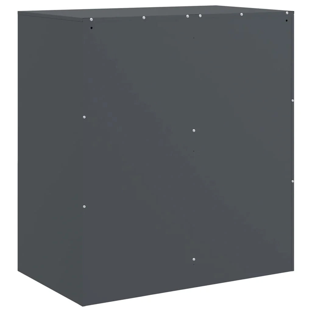Buffet credenza cassettiera mobiletto mobile contenitore organizer per cucina soggiorno salotto 67 x 39 x 73 cm acciaio antracite 02_0029699