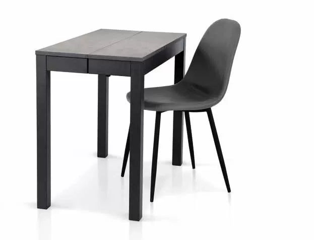 Consolle finitura nobilitato beton con 5 allunghe da 50 cm misura l.90 p.50 h.75(aperto 300 cm)