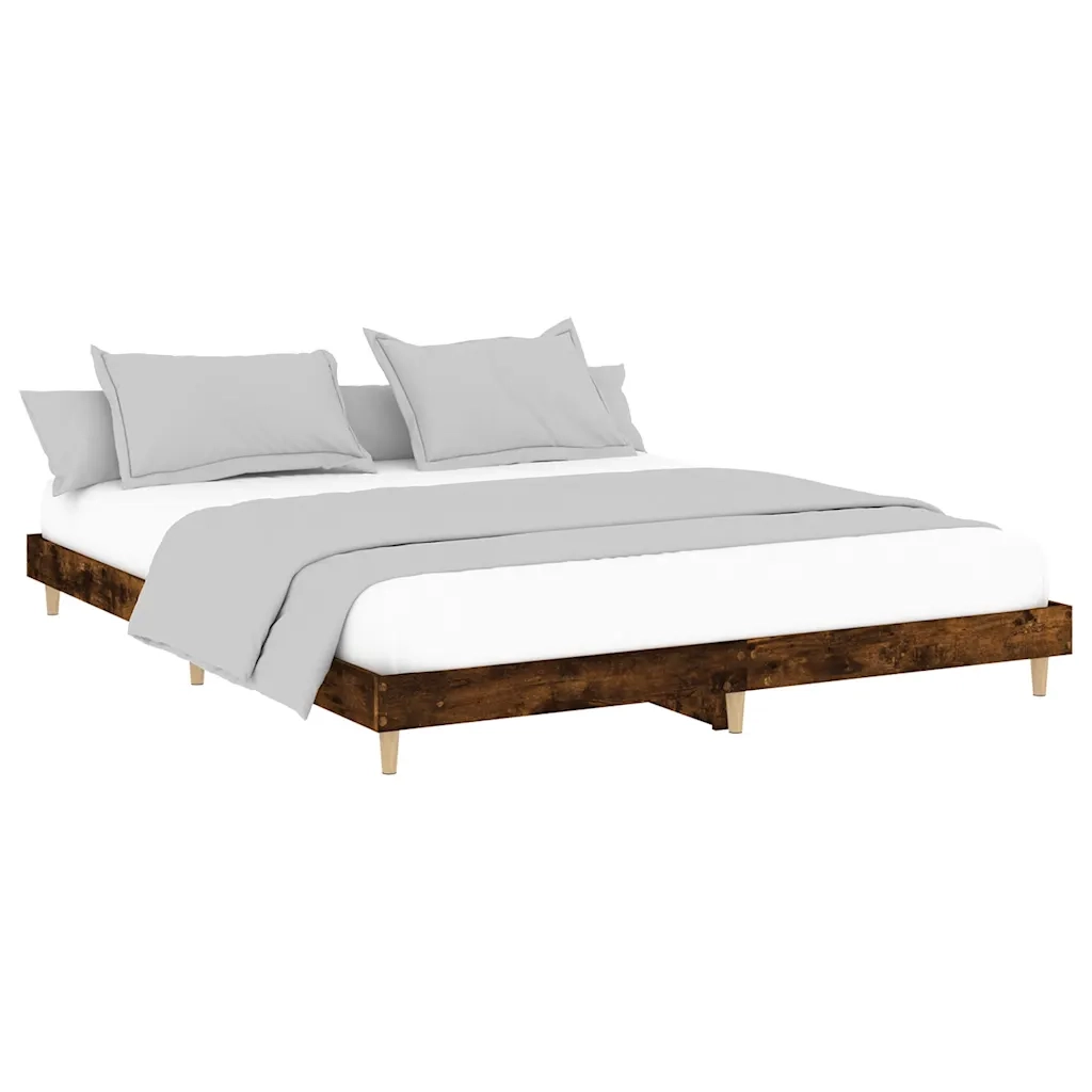 Giroletto senza Materasso-Struttura Letto Rovere Fumo 120x200 cm in Truciolato 951129