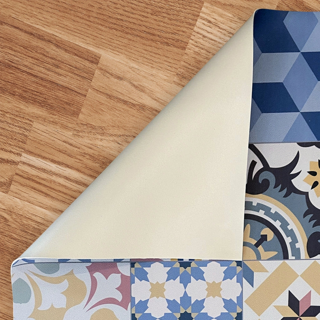 Tappeto vinilico di alta qualità vinyl floor blu 140x200