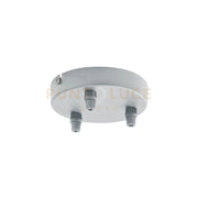 GSOB35- ROSONE 3 FORI GRIGIO CEMENTO IN METALLO PIU' ACCESSORI INCLUSI D.12CM