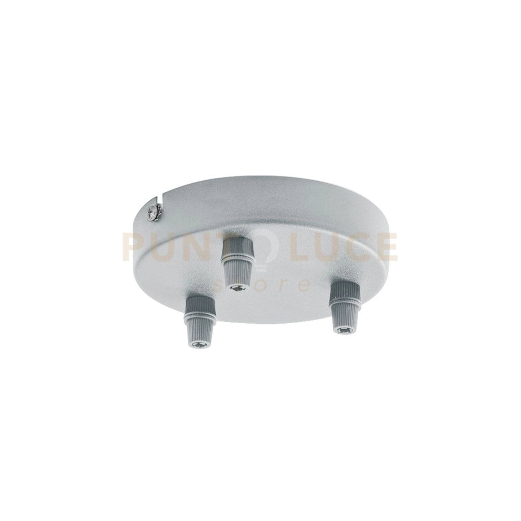 GSOB35- ROSONE 3 FORI GRIGIO CEMENTO IN METALLO PIU' ACCESSORI INCLUSI D.12CM