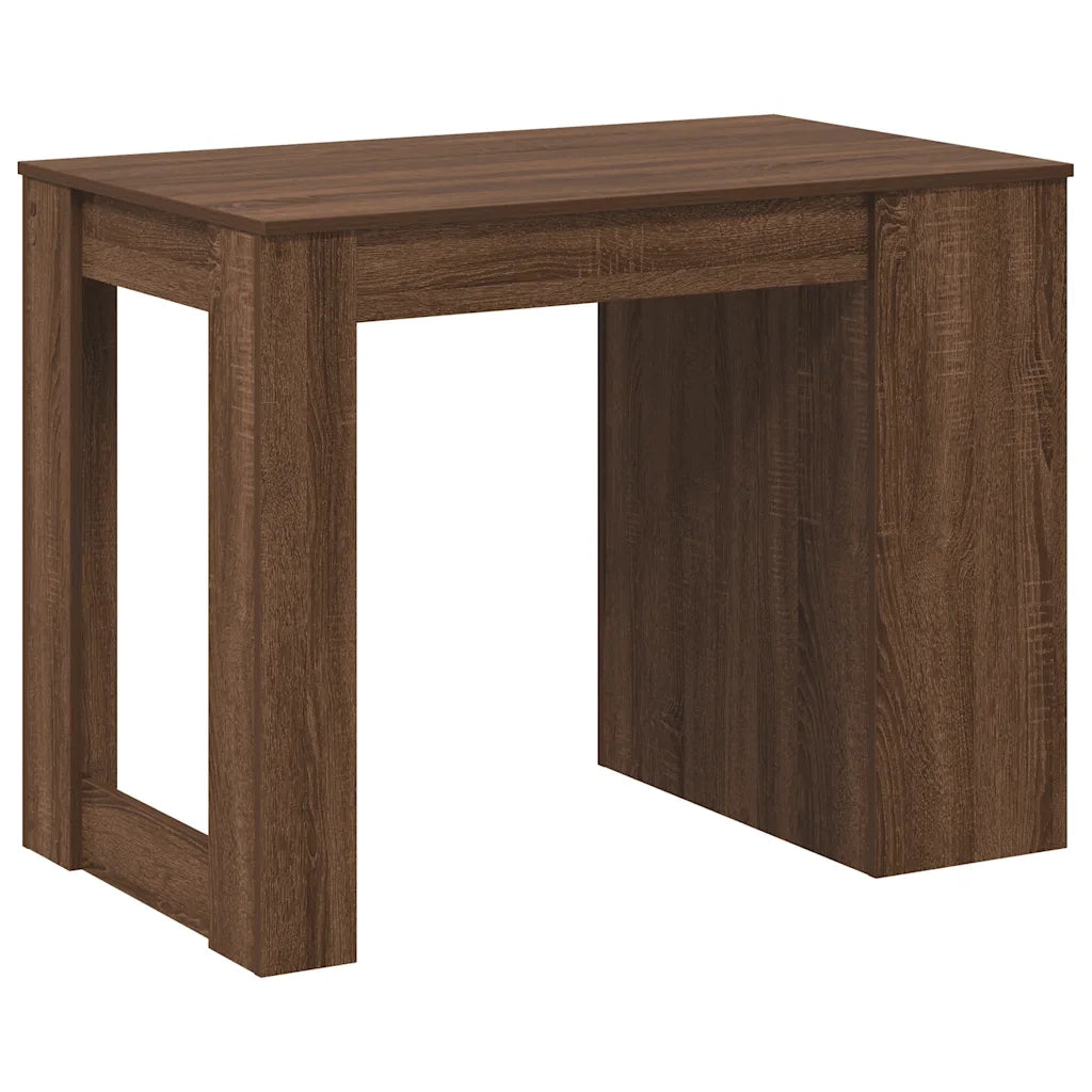vidaXL Scrivania con Cassetto Ripiano Rovere Marrone Legno Multistrato