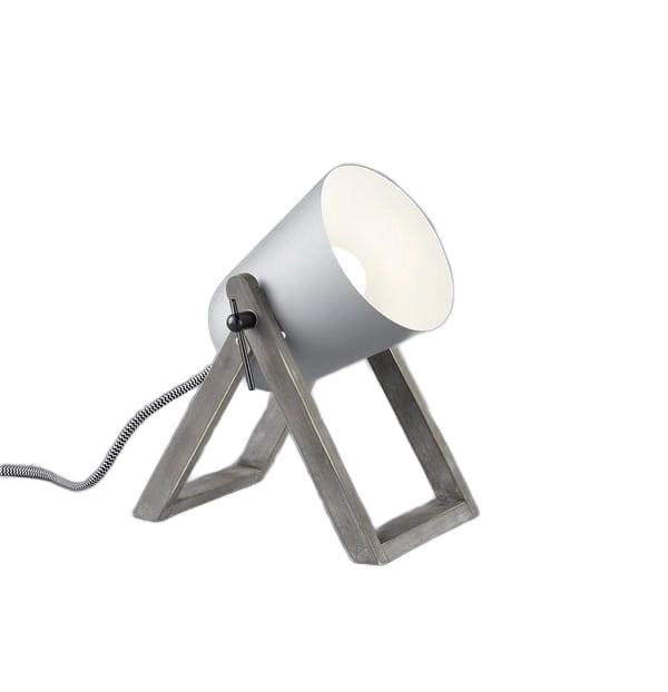 Lampada da tavolo MARC grigio legno/metallo E27 RL