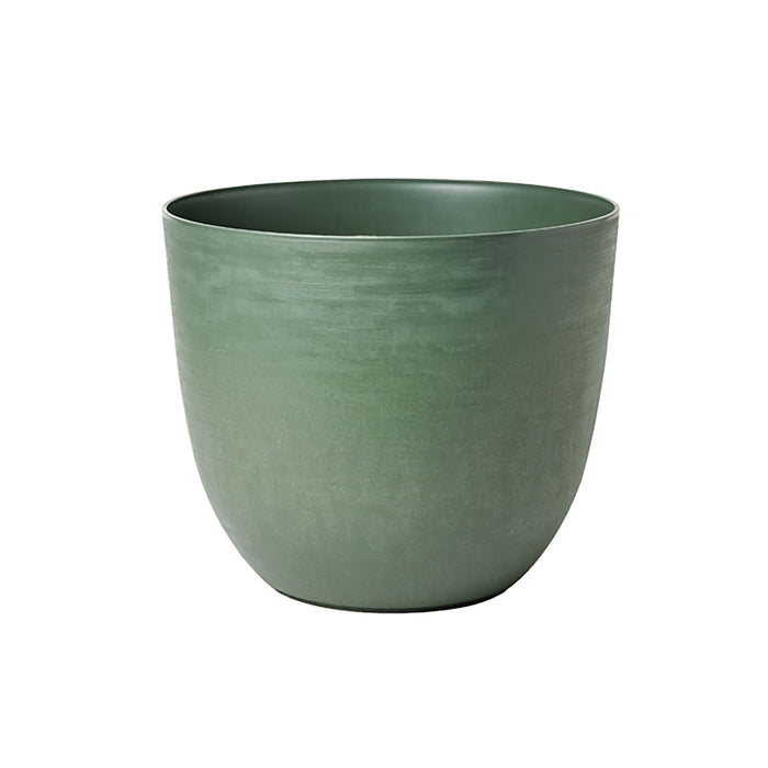 Vaso Rotondo Indoor e Outdoor con Riserva D'acqua Over Forest Ø28 cm in Plastica Verde