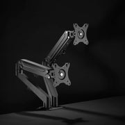 Braccio monitor da scrivania Supporto per 2 schermi da 17-27" conforme a VESA, con molla a gas