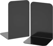 1 coppia di sostegni per libri in metallo nero, pannelli per libri spessi per la mensola, sostegni per libri per libri pesanti, pannelli per libri per attrezzature per ufficio e scuola