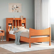 Giroletto senza Materasso Marrone Cera 100x200 cm Legno di Pino 3323385