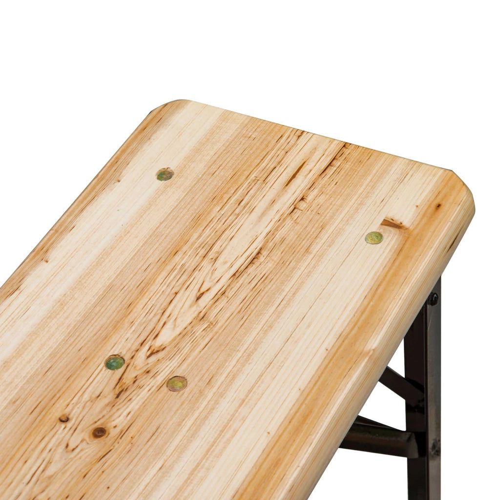Tavolo da Picnic Pieghevole con 2 Panche ¨C zephmum ¨C Legno Massello Abete Nero