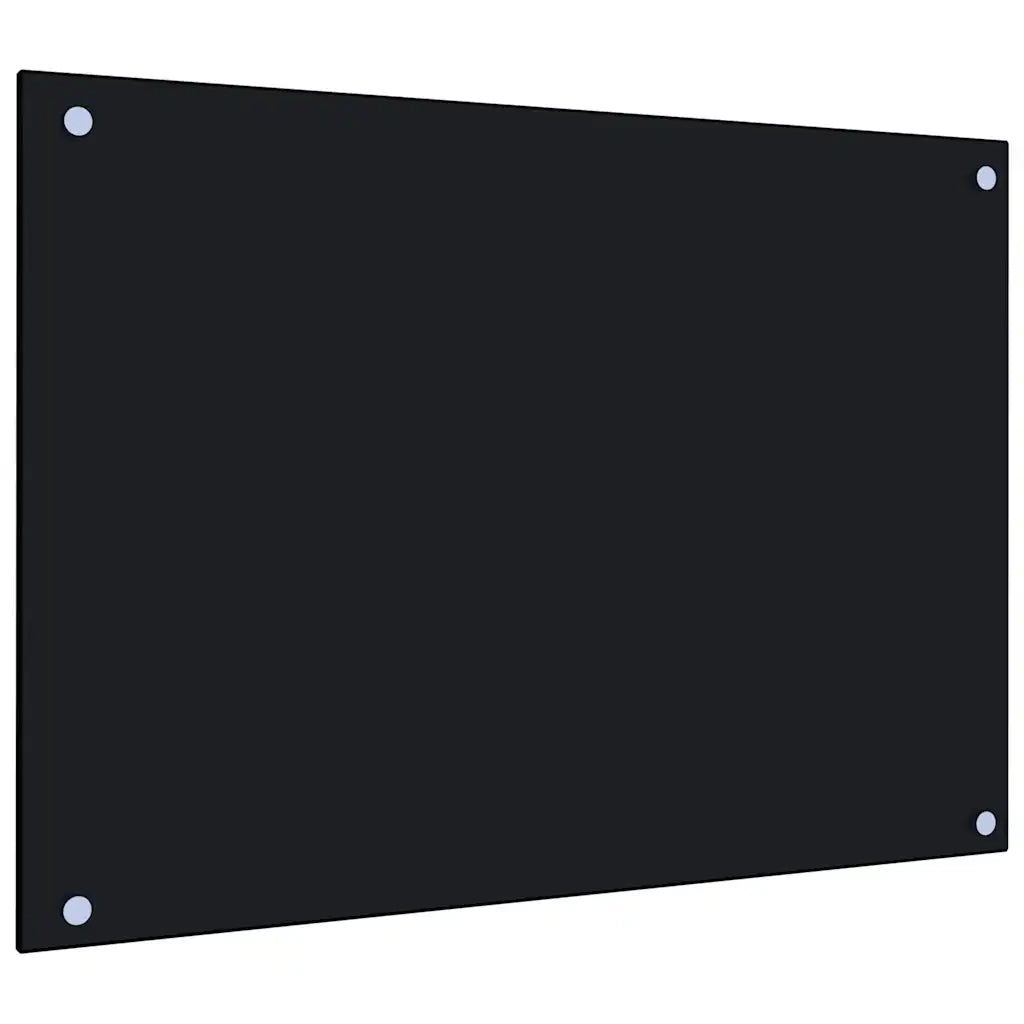 vidaXL Paraschizzi per Cucina 2 pz Neri 70x50 cm in Vetro Temperato