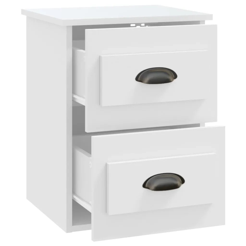 Comodino | Armadio da Notte | Mobiletto da notte a Parete Bianco 41,5x36x53 cm