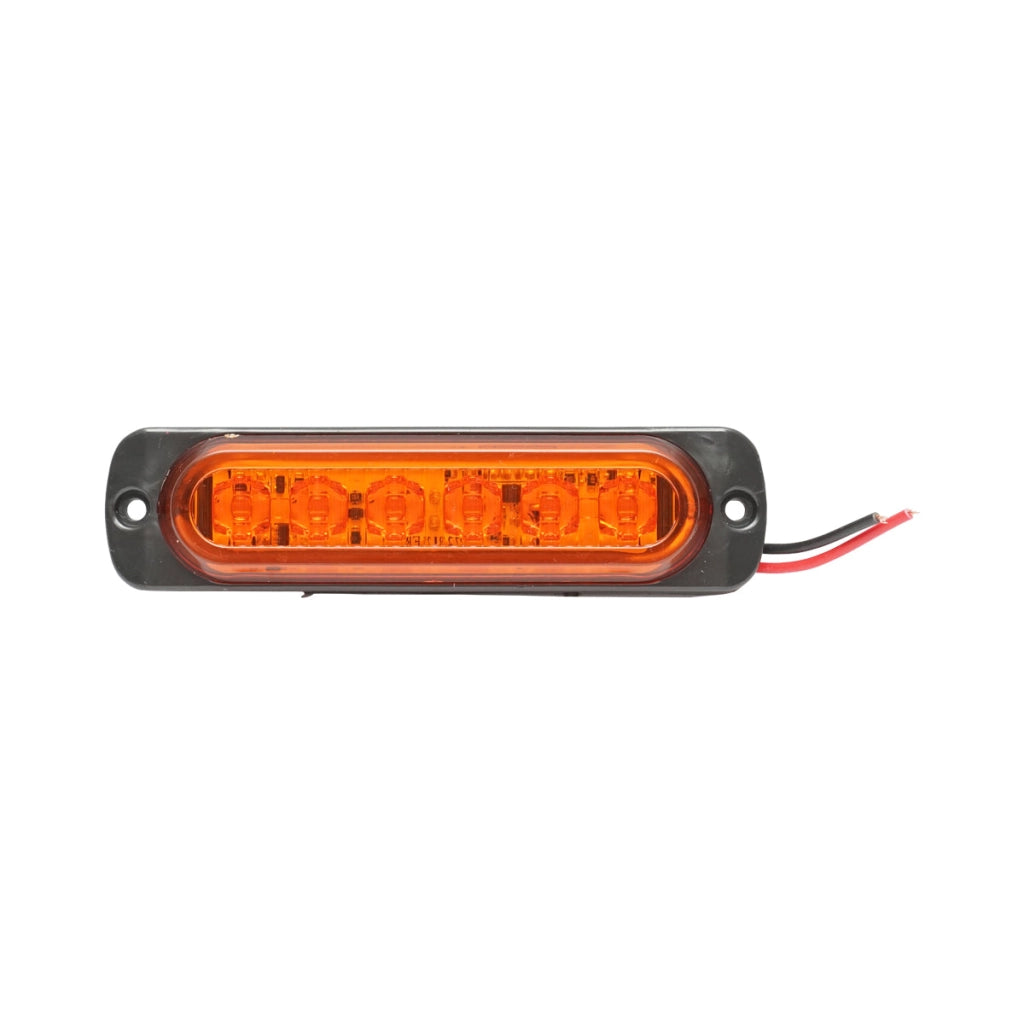 Lampada laterale stroboscopica LED gialla, 113 mm, 12V-24V, FR2172Y, Breckner Germany