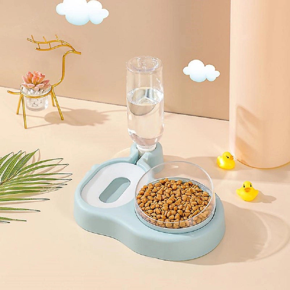 Trade Shop - Set Distributore 2in1 Alimentatori Automatici Acqua Alimenti Ciotole Cani Gatti -