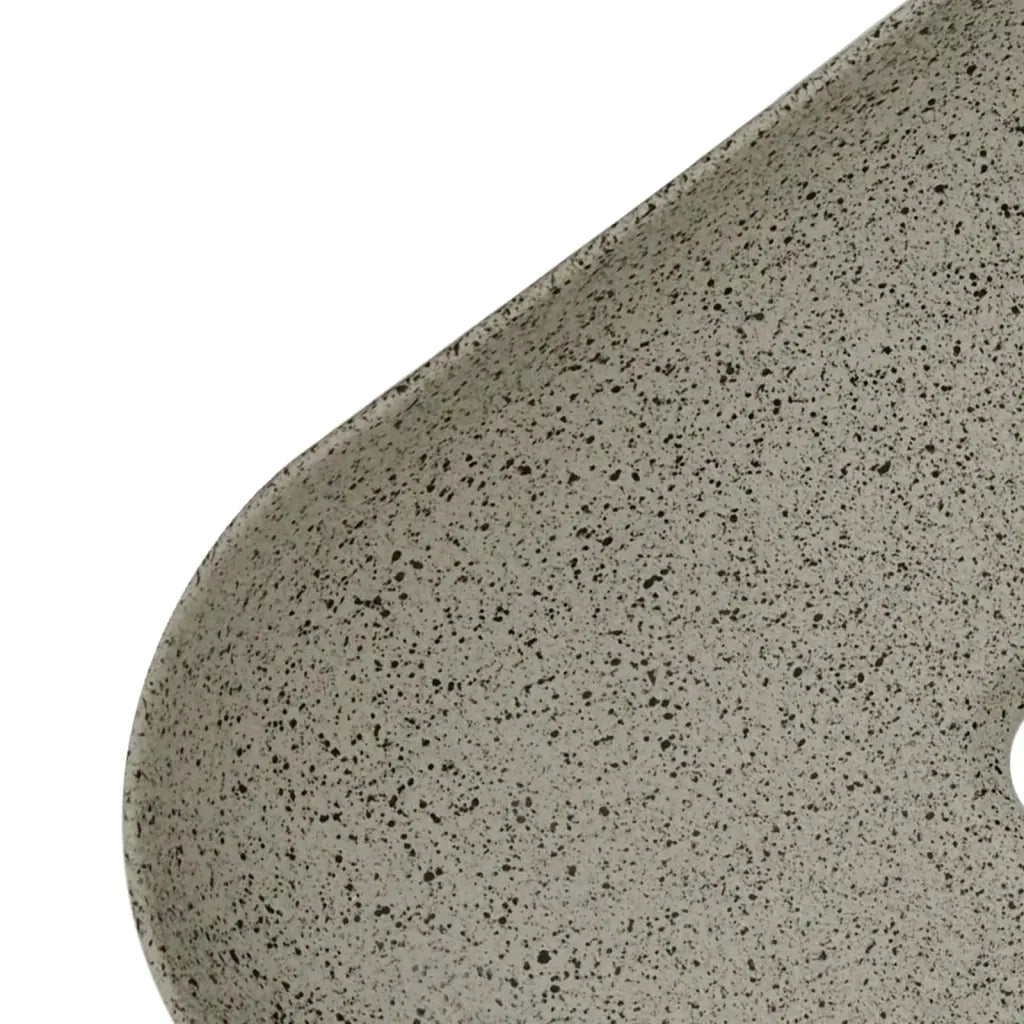 Lavabo da Appoggio-Lavandino-Lavello Grigio Rettangolare 48x37,5x13,5 cm Ceramica