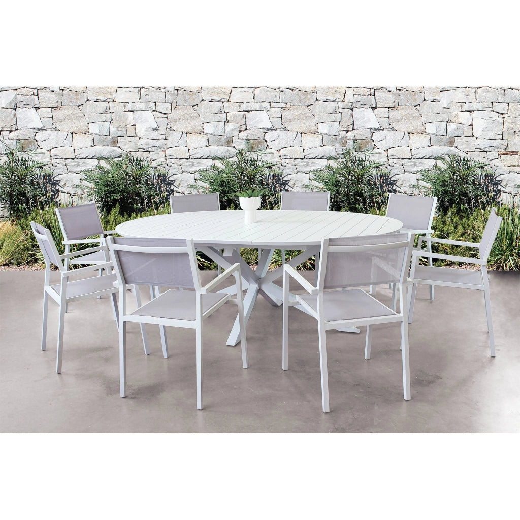Tavolo rotondo da giardino in alluminio allungabile - ARTU