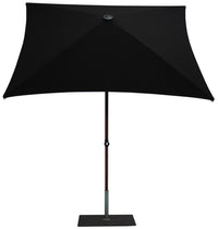 Ombrellone da Giardino 2x2 m Palo Ø38 mm in Alluminio Effetto Legno Tessuto Olefin Trend Wood Nero