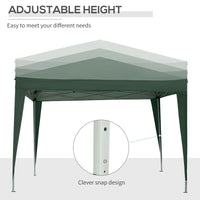 Gazebo Pieghevole 3x3m in Acciaio e tessuto Oxford Verde