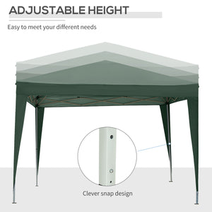 Gazebo Pieghevole 3x3m in Acciaio e tessuto Oxford Verde