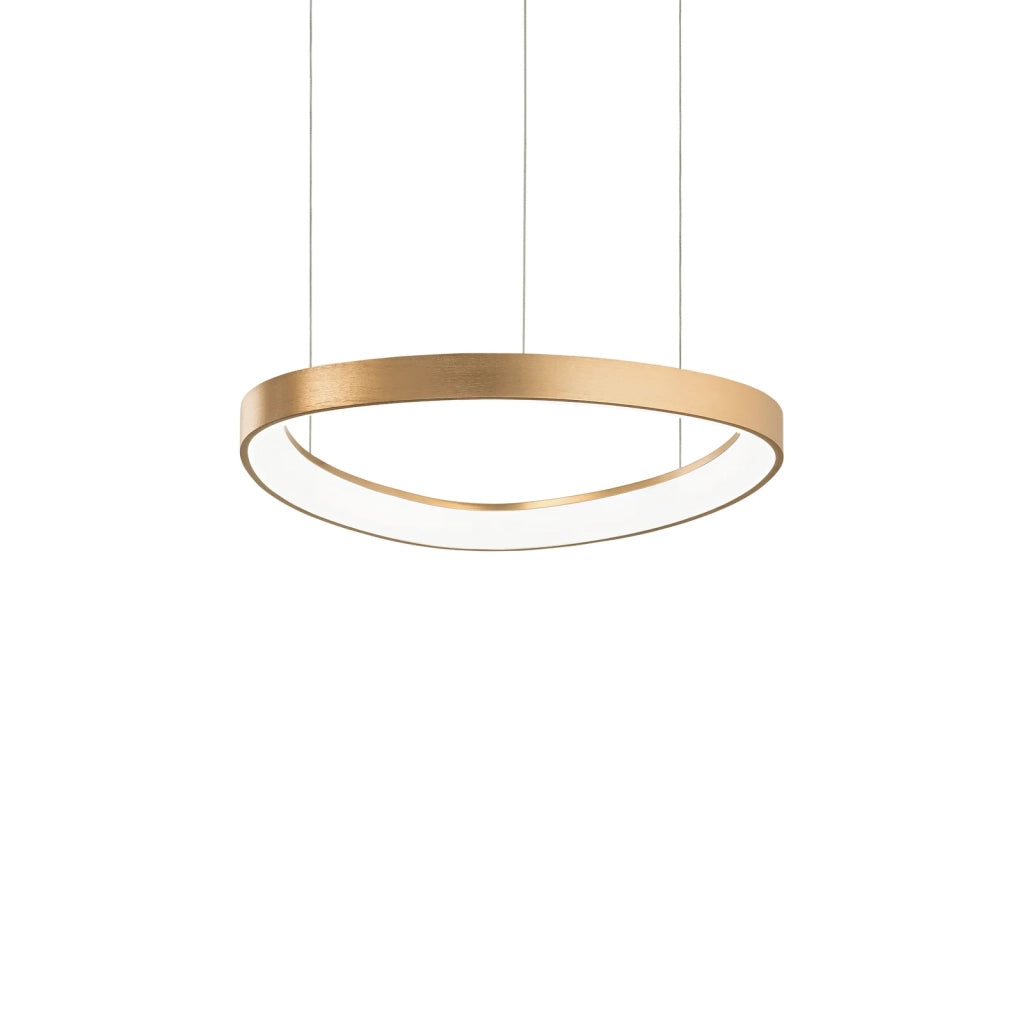 Lampada a Sospensione Gemini Led 36W Luce Naturale Ottone Regolabile Ideal Lux